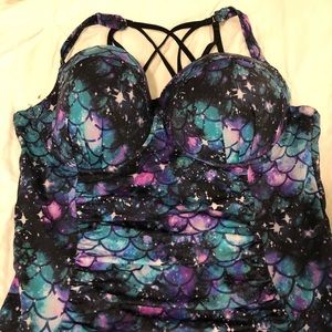 Galaxy Mermaid Slim-Fit One Piece
